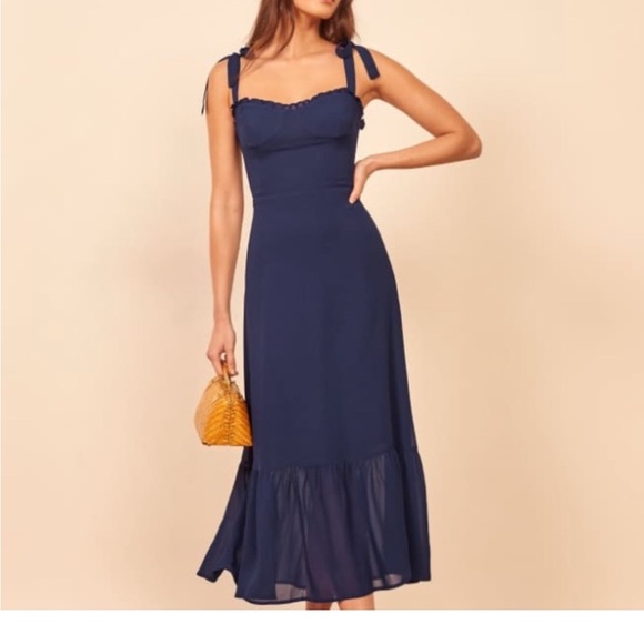 Reformation Nikita Blue Maxi Dress size 2 - Picture 1 of 4